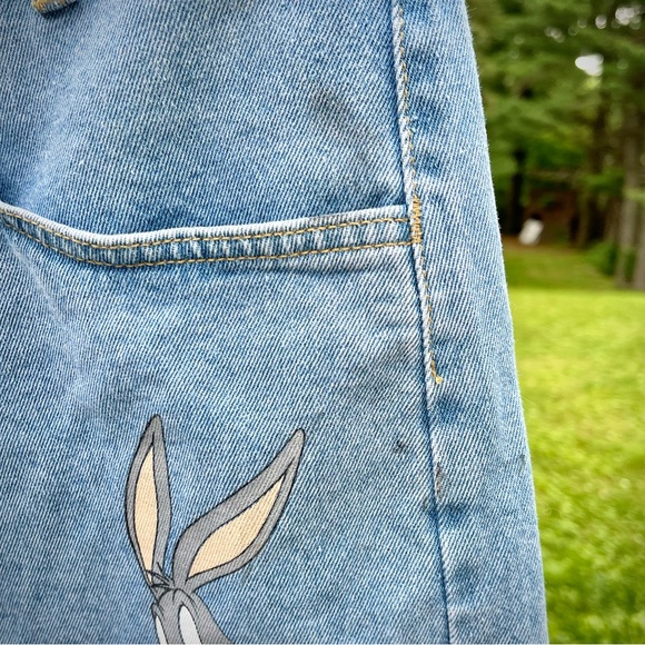 Jerry Leigh Vintage Looney Tunes Bugs Bunny Printed Denim Shorts sz M - Picture 6 of 7